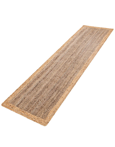 Gray Brown 2' x 8' Braided Jute Runner Area Rug 100% Jute Hand Braided Natural Eco-Friendly Boho Style Carpet for Living Rooms Dining Office Space Dorms for Sale at Rug Engine