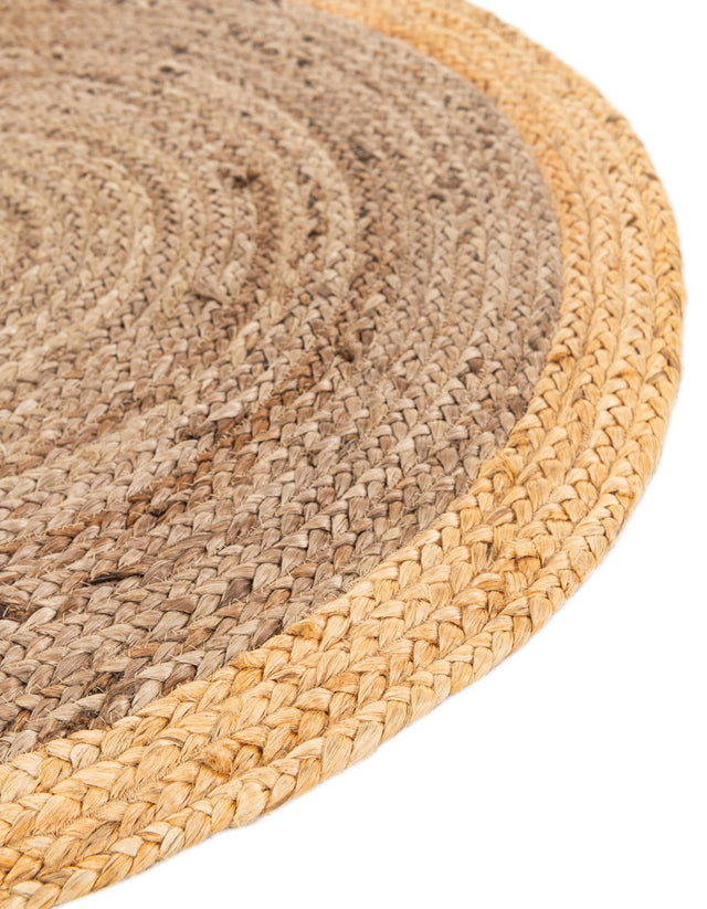 Gray Brown 8' x 10' Braided Jute Oval Rug