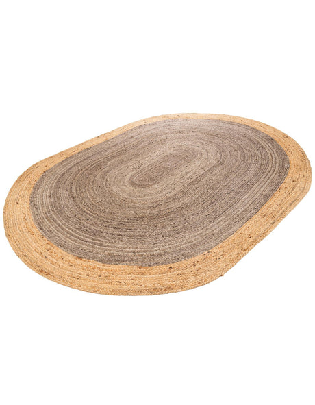 Gray Brown 7' 10 x 10' Braided Jute Oval Area Rug 100% Jute Hand Braided Natural Eco-Friendly Boho Style Carpet for Living Rooms Dining Office Space Dorms for Sale at Rug Engine