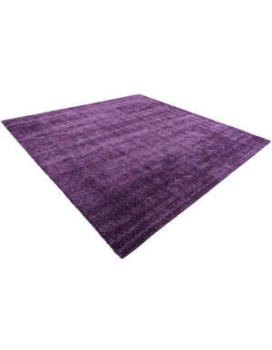 Violet 10' x 10' Solo Square Area Rug Thick Soft Touch Fluffy & Plush Shaggy Pile