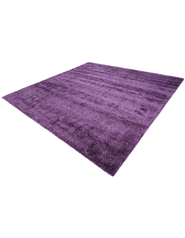 Violet 10' x 10' Solo Square Area Rug Thick Soft Touch Fluffy & Plush Shaggy Pile