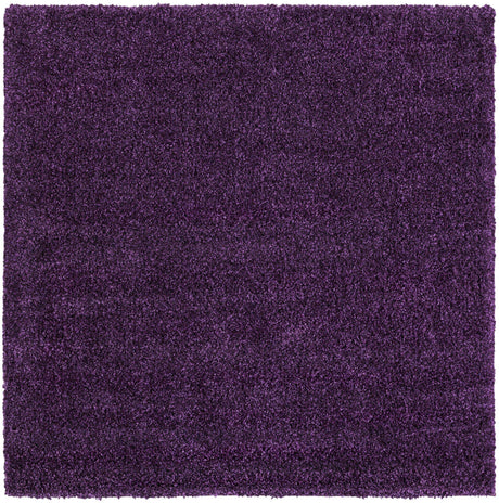 Violet 5' 3 x 5' 3 Solo Square Area Rug Thick Soft Touch Fluffy & Plush Shaggy Pile