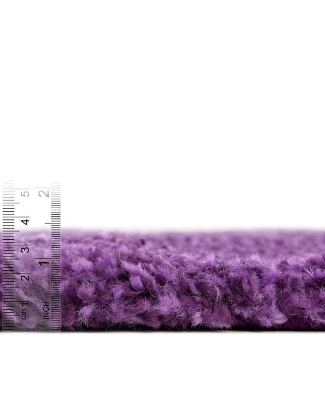 Violet 7' 10 x 7' 10 Solo Square Area Rug Thick Soft Touch Fluffy & Plush Shaggy Pile