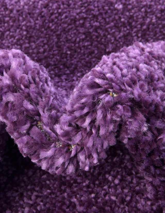 Violet 10' x 10' Solo Square Area Rug Thick Soft Touch Fluffy & Plush Shaggy Pile