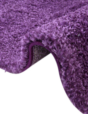 Violet 10' x 10' Solo Square Area Rug Thick Soft Touch Fluffy & Plush Shaggy Pile