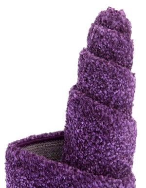 Violet 10' x 10' Solo Square Area Rug Thick Soft Touch Fluffy & Plush Shaggy Pile