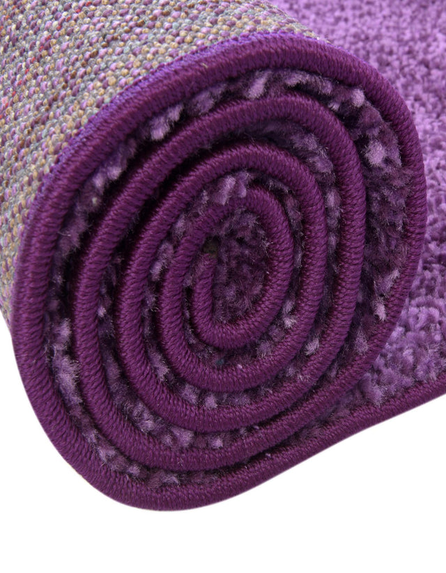 Violet 10' x 10' Solo Square Area Rug Thick Soft Touch Fluffy & Plush Shaggy Pile