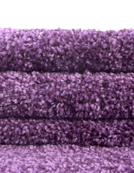 Violet 10' x 10' Solo Square Area Rug Thick Soft Touch Fluffy & Plush Shaggy Pile Durable Minimalist Carpet for Classic Interior Design for Sale at Rug Engine