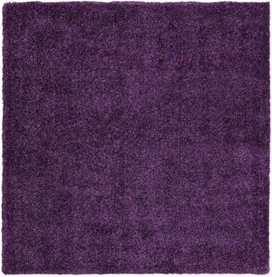 Violet 6' 1 x 6' 1 Solo Square Area Rug Thick Soft Touch Fluffy & Plush Shaggy Pile