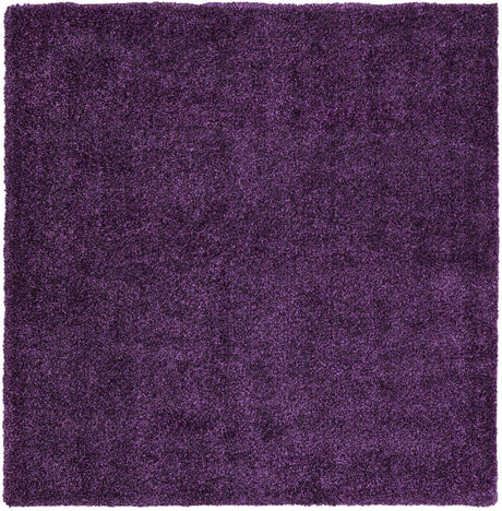 Violet 6' 1 x 6' 1 Solo Square Area Rug Thick Soft Touch Fluffy & Plush Shaggy Pile
