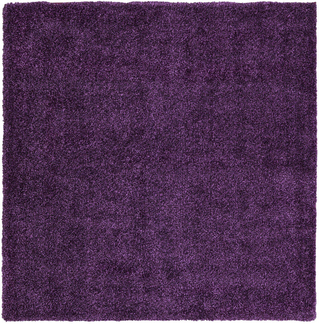 Violet 6' 1 x 6' 1 Solo Square Area Rug Thick Soft Touch Fluffy & Plush Shaggy Pile