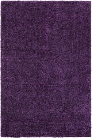 Violet 6' 1 x 9' Solo Rectangle Area Rug Thick Soft Touch Fluffy & Plush Shaggy Pile