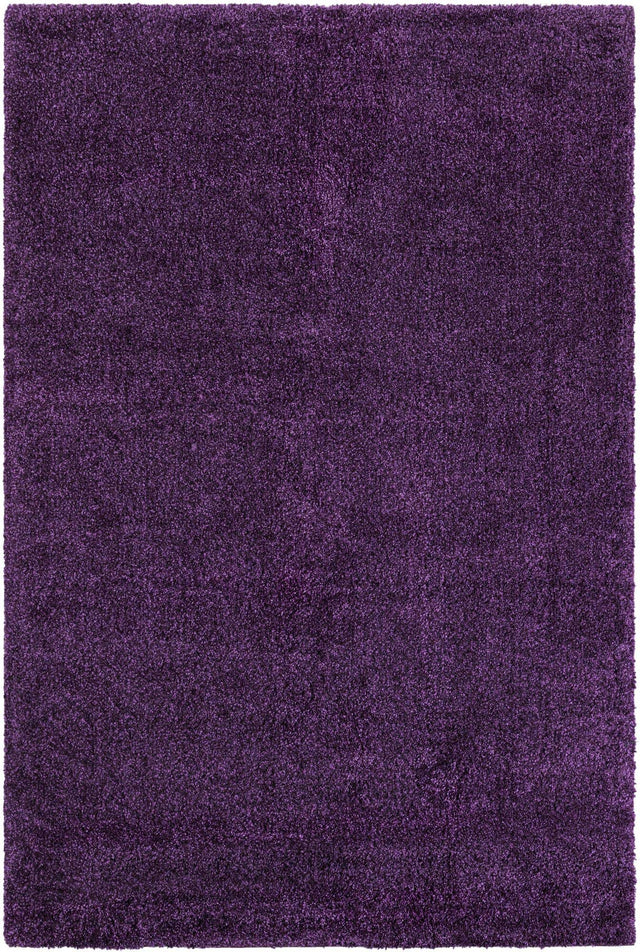 Violet 6' 1 x 9' Solo Rectangle Area Rug Thick Soft Touch Fluffy & Plush Shaggy Pile