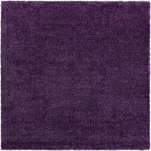 Violet 7' 10 x 7' 10 Solo Square Area Rug Thick Soft Touch Fluffy & Plush Shaggy Pile