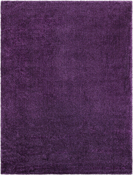 Violet 9' x 12' Solo Rectangle Area Rug Thick Soft Touch Fluffy & Plush Shaggy Pile
