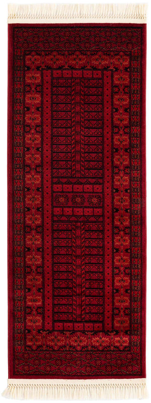 Red 2' x 5' 3 Tekke Runner Area Rug Classic Traditional Vintage Design Carpet for Living Rooms, Dining, Bedrooms, Office Space for Sale at Rug Engine