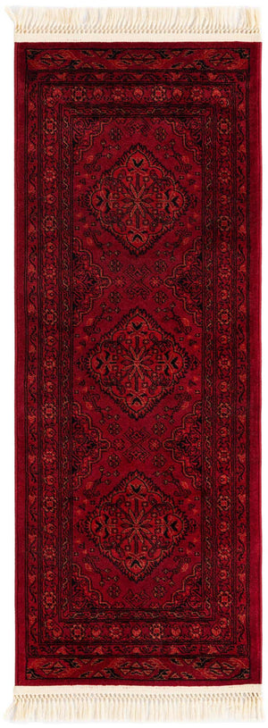 Red 2' x 5' 3 Tekke Runner Area Rug Classic Traditional Vintage Design Carpet for Living Rooms, Dining, Bedrooms, Office Space for Sale at Rug Engine