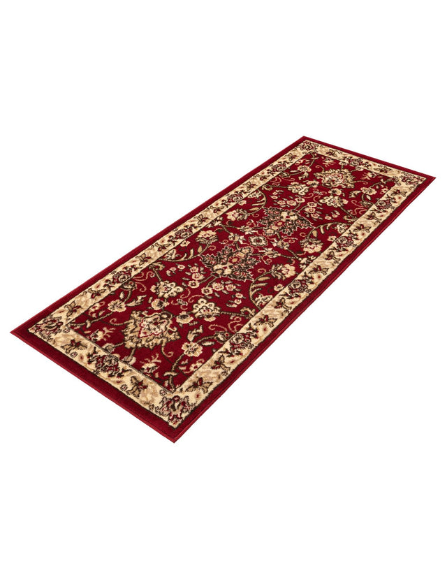 Burgundy 2' x 5' 3 Sialk Hill Runner Area Rug 100% Polypropylene Durable Easy Clean Classic Traditional Design Carpet for Interior Design for Sale at Rug Engine