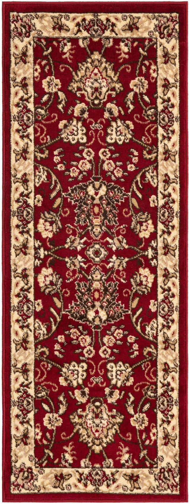 Burgundy 2' x 5' 3 Sialk Hill Runner Area Rug 100% Polypropylene Durable Easy Clean Classic Traditional Design Carpet for Interior Design for Sale at Rug Engine