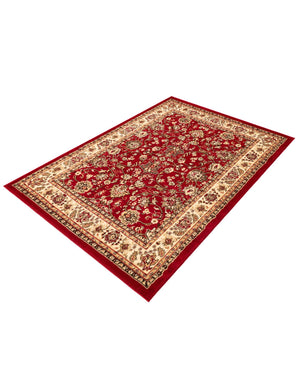 Burgundy 5' 3 x 7' 1 Sialk Hill Rectangle Area Rug 100% Polypropylene Durable Easy Clean Classic Traditional Design Carpet for Interior Design for Sale at Rug Engine