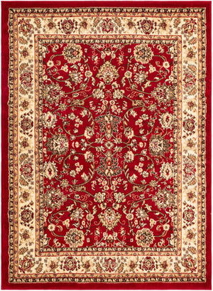 Burgundy 5' 3 x 7' 1 Sialk Hill Rectangle Area Rug 100% Polypropylene Durable Easy Clean Classic Traditional Design Carpet for Interior Design for Sale at Rug Engine