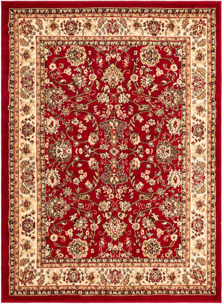 Burgundy 5' 3 x 7' 1 Sialk Hill Rectangle Area Rug 100% Polypropylene Durable Easy Clean Classic Traditional Design Carpet for Interior Design for Sale at Rug Engine