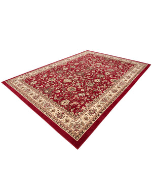 Burgundy 7' 10 x 11' Sialk Hill Rectangle Area Rug 100% Polypropylene Durable Easy Clean Classic Traditional Design Carpet for Interior Design for Sale at Rug Engine