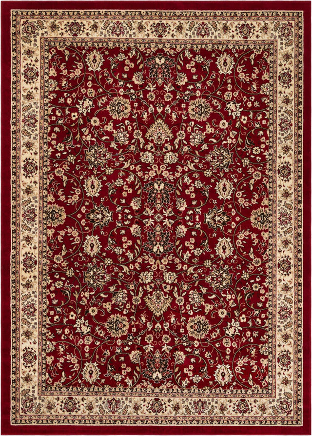 Burgundy 7' 10 x 11' Sialk Hill Rectangle Area Rug 100% Polypropylene Durable Easy Clean Classic Traditional Design Carpet for Interior Design for Sale at Rug Engine
