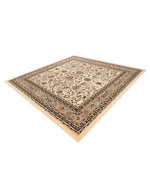 Ivory 10' x 10' Sialk Hill Square Area Rug 100% Polypropylene Durable Easy Clean Classic Traditional Design Carpet for Interior Design for Sale at Rug Engine
