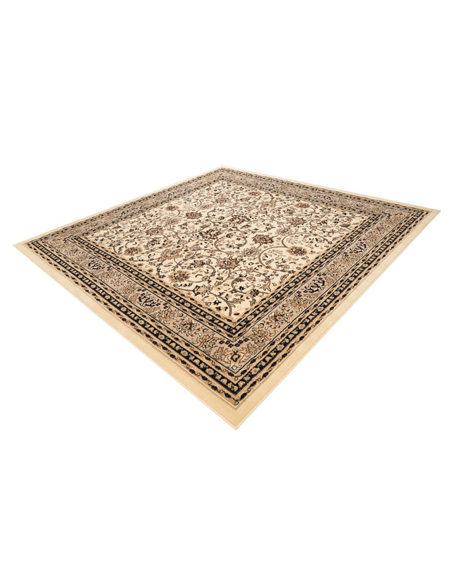 Ivory 10' x 10' Sialk Hill Square Area Rug 100% Polypropylene Durable Easy Clean Classic Traditional Design Carpet for Interior Design for Sale at Rug Engine