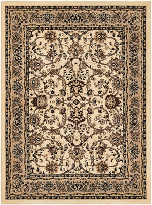 Ivory 5' 3 x 7' 1 Sialk Hill Rectangle Area Rug 100% Polypropylene Durable Easy Clean Classic Traditional Design Carpet for Interior Design for Sale at Rug Engine
