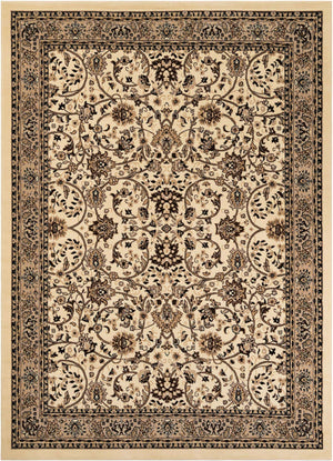 Ivory 7' 10 x 11' Sialk Hill Rectangle Area Rug 100% Polypropylene Durable Easy Clean Classic Traditional Design Carpet for Interior Design for Sale at Rug Engine