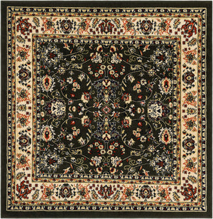 Green 5' 3 x 5' 3 Sialk Hill Square Area Rug 100% Polypropylene Durable Easy Clean Classic Traditional Design Carpet for Interior Design for Sale at Rug Engine