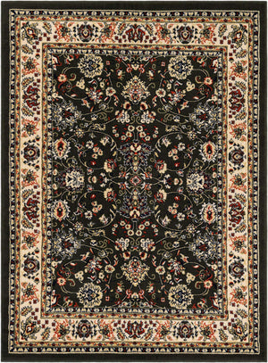 Green 5' 3 x 7' 1 Sialk Hill Rectangle Area Rug 100% Polypropylene Durable Easy Clean Classic Traditional Design Carpet for Interior Design for Sale at Rug Engine
