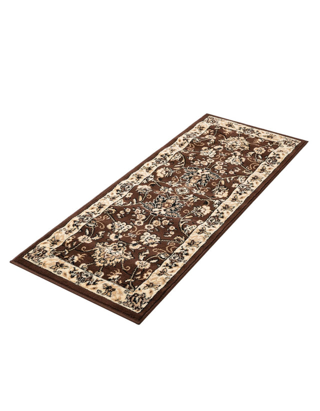 Brown 2' x 5' 3 Sialk Hill Runner Area Rug 100% Polypropylene Durable Easy Clean Classic Traditional Design Carpet for Interior Design for Sale at Rug Engine