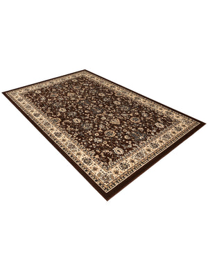 Brown 7' 10 x 11' Sialk Hill Rectangle Area Rug 100% Polypropylene Durable Easy Clean Classic Traditional Design Carpet for Interior Design for Sale at Rug Engine