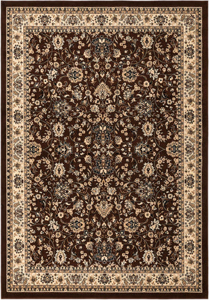 Brown 7' 10 x 11' Sialk Hill Rectangle Area Rug 100% Polypropylene Durable Easy Clean Classic Traditional Design Carpet for Interior Design for Sale at Rug Engine