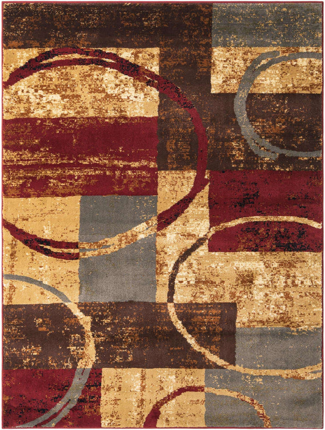 Multicolor 5' 3 x 7' 1 Barista Rectangle Area Rug 100% Polypropylene Abstract Modern Geometric Carpet for Living Room Dining Office Dorm Room Decor for Sale at Rug Engine