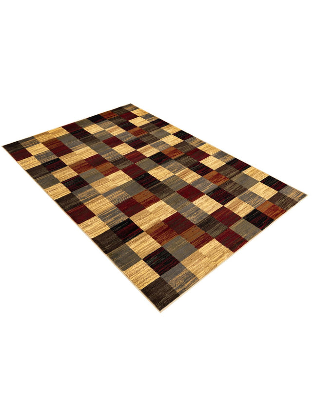 Multicolor 5' 3 x 7' 1 Barista Rectangle Area Rug 100% Polypropylene Abstract Modern Geometric Carpet for Living Room Dining Office Dorm Room Decor for Sale at Rug Engine