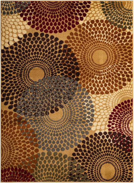 Beige 5' 3 x 7' 1 Barista Rectangle Area Rug 100% Polypropylene Abstract Modern Geometric Carpet for Living Room Dining Office Dorm Room Decor for Sale at Rug Engine