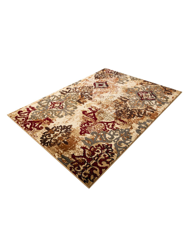 Beige 5' 3 x 7' 1 Barista Rectangle Area Rug 100% Polypropylene Abstract Modern Geometric Carpet for Living Room Dining Office Dorm Room Decor for Sale at Rug Engine
