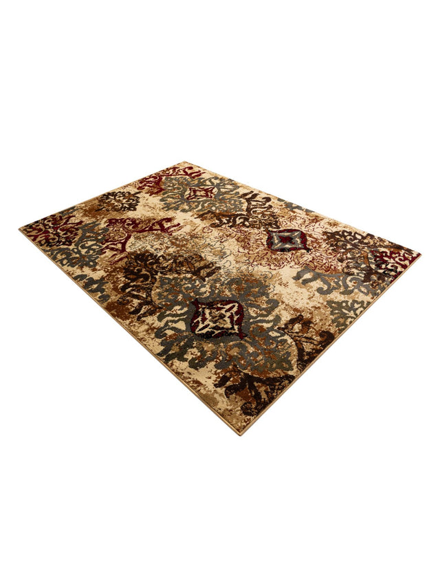 Beige 5' 3 x 7' 1 Barista Rectangle Area Rug 100% Polypropylene Abstract Modern Geometric Carpet for Living Room Dining Office Dorm Room Decor for Sale at Rug Engine