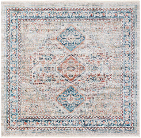 Multicolor 6' 1 x 6' 1 Newport Square Area Rug 100% Polypropylene Traditional Distressed Classic Contemporary Carpet for Home Decor for Sale at Rug Engine