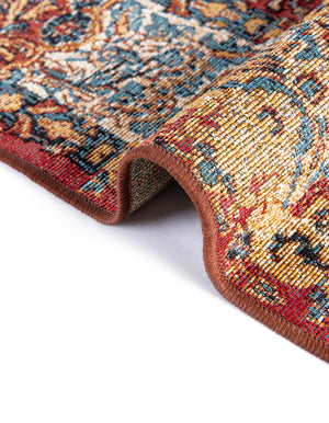 Antique Red 7' 10 x 10' Outdoor Traditional Rectangle Area Rug Weather Resistant for Patio, Deck, Terrace, Balcony, Porch Classical Design Outside Carpet for Sale at Rug Engine