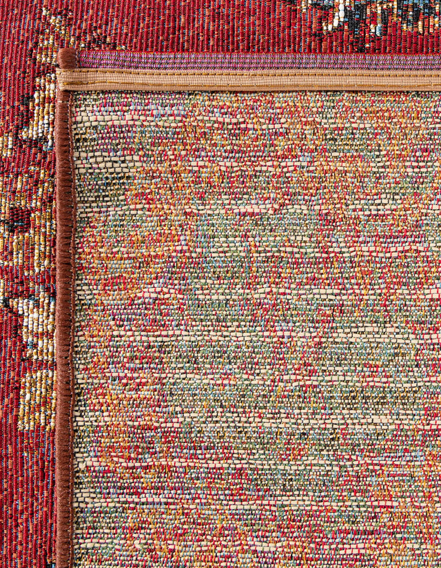 Antique Red 2' x 5' 1 Outdoor Traditional Runner Area Rug Weather Resistant for Patio, Deck, Terrace, Balcony, Porch Classical Design Outside Carpet for Sale at Rug Engine