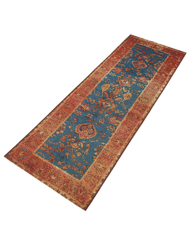 Navy Blue 2' x 6' 1 Outdoor Traditional Runner Area Rug Weather Resistant for Patio, Deck, Terrace, Balcony, Porch Classical Design Outside Carpet for Sale at Rug Engine