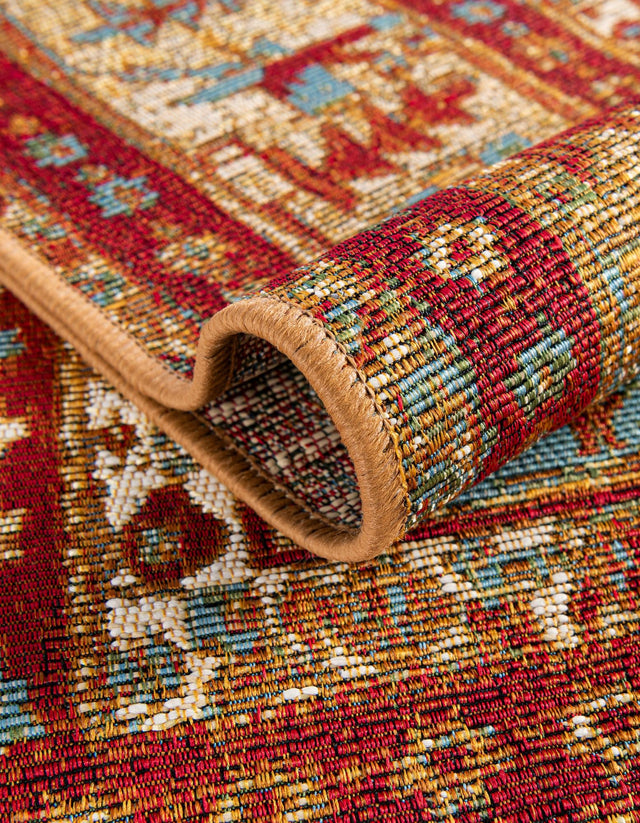 Red Green Blue 2' x 3' 1 Outdoor Traditional Rectangle Area Rug Weather Resistant for Patio, Deck, Terrace, Balcony, Porch Classical Design Outside Carpet for Sale at Rug Engine