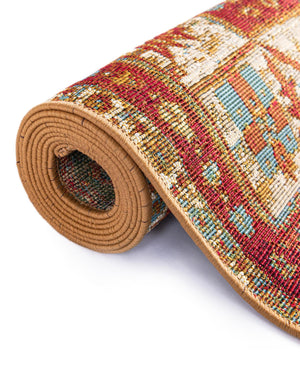 Red Green Blue 2' x 3' 1 Outdoor Traditional Rectangle Area Rug Weather Resistant for Patio, Deck, Terrace, Balcony, Porch Classical Design Outside Carpet for Sale at Rug Engine