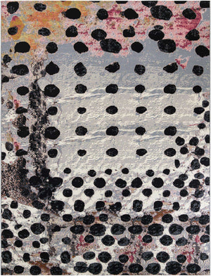 White and Black 9' x 12' Outdoor Modern Rectangle Area Rug Weather Resistant for Patio, Deck, Terrace, Balcony, Porch 100% Polypropylene Modern Outside Carpet for Sale at Rug Engine
