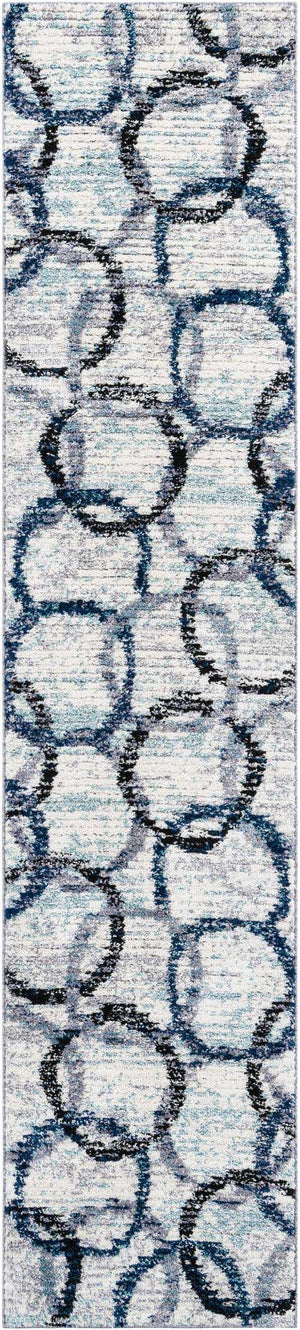 Ivory 2' 7 x 12' Tucson Runner Area Rug 100% Polyester Unique Modern Carpet for Dining Rooms, Living Room, Bedrooms, Office Space for Sale at Rug Engine